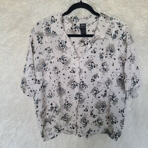 Disney Mickey Mouse Steamboat Willie Button-Up